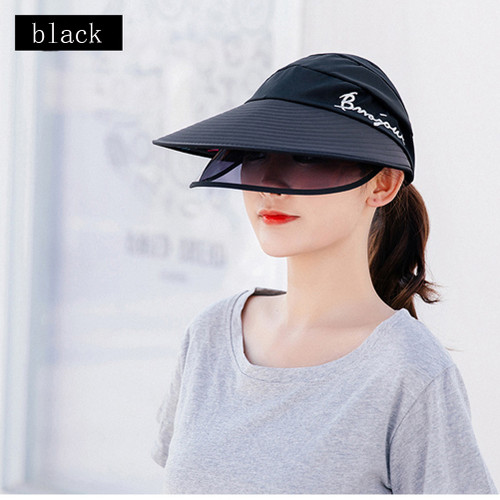 Wide Edge Sun Hat Protective  with Removable Face Shield Summer Outdoor