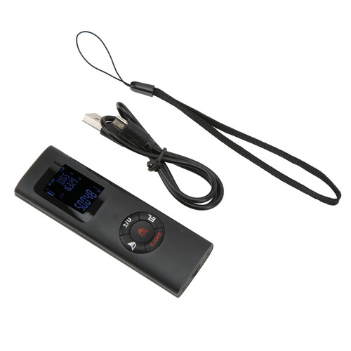 Laser Distance Meter Handheld IP54 Dustproof Waterproof USB Charging Mini Infrared Laser Rangefinder with LED Screen