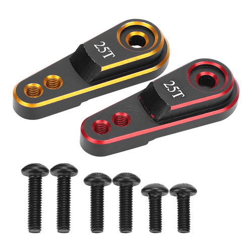2Pcs 1/10 RC Car Universal 25T M3 Aluminium Alloy Steering Arm Servo Arm for TRX4