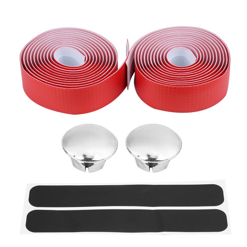 1 Pair Bicycle Road Bike Cycling Handlebar Handle Grip Tape Wrap (Red)