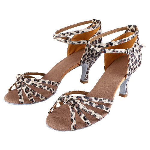 Soft Comfortable Latin Shoes Fashion Dance Shoe for Women Leopard Print 37