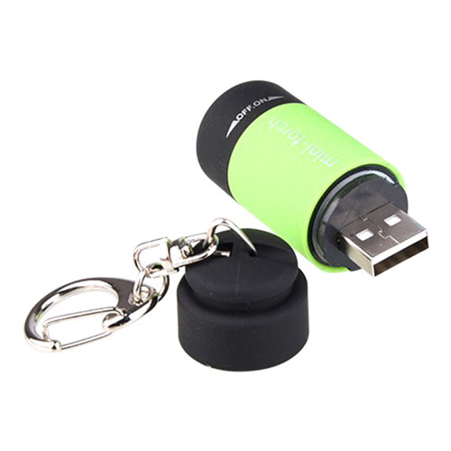Mini Keychain Flashlight Pocket Rechargeable LED Light Waterproof Flashlight