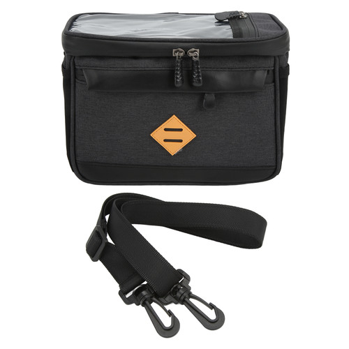 Bike Phone Front Frame Bag Front Phone Pouch Waterproof Storage Bag for Mountain Road Bike Black
