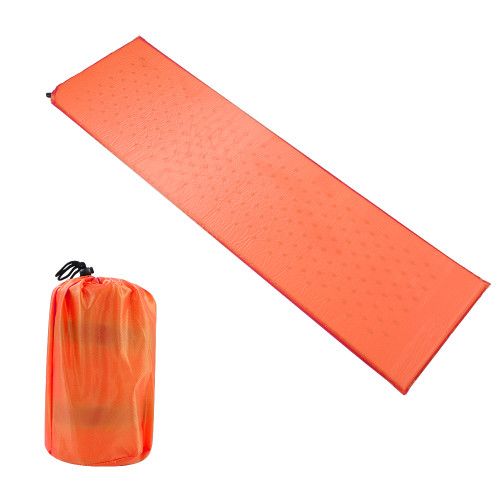 Durable Self Inflating Sleeping Pad Folding Air Mattress Outdoor Bed Camping Mat Orange