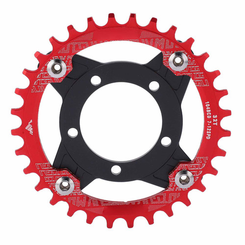 104 BCD 32T Chainring 104BCD Sprocket Adapter 32T Positive Negative Tooth Plate Conversion Base Set for Bafang Mid Drive Motor