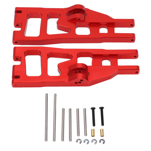 2Pcs RC Front Lower Swing Arm Aluminium Alloy CNC Machining Light Weight 1/6 RC Truck Swing Arm for 1/6 RC Truck Red
