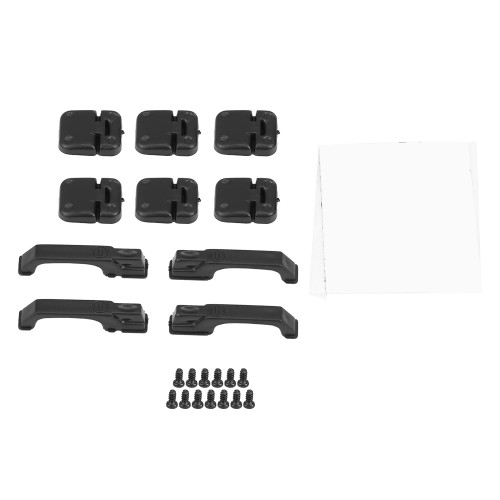 1set Plastic Car Door Hinges and Doors Handles for Traxxas TRX-4 1:10 RC Crawler