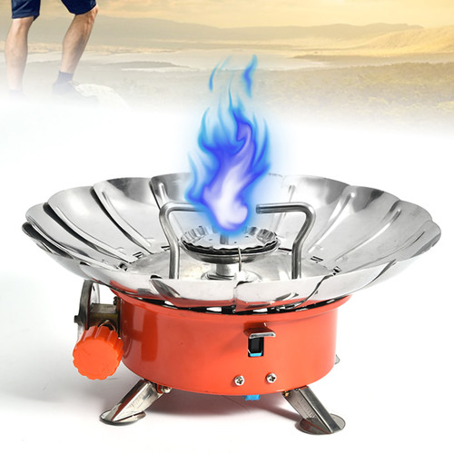 Mini Camping Stove Lightweight Portable Windproof Mini Outdoor Stove for Outdoor Cooking Survival Lotus Stove (Regular Model)