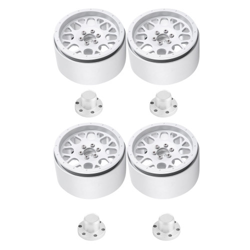4pcs RC Car Metal Beadlock Wheel Rim Hubs for Traxxas TRX4 SCX10 90046 KM2 Crawler (Irregular)