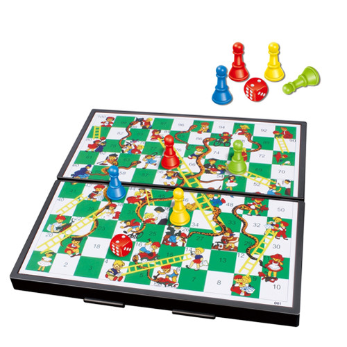 Magnetic Folding Snakes Board Game Set Portable Mini Family Fun Board Game Gift for Kids Adults
