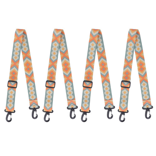 4pcs Ski and Snowboard Boot Carrier Strap Adjustable Thickened Nylon Ice Skates Shoulder Sling Blue Yellow 90cm