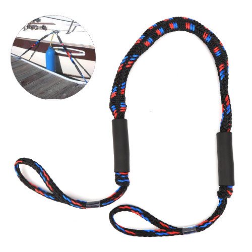 Freely Adjustable Kayak Surfing Bungee Dock Line Convenient Yacht Marine Elastic Canoe Connecting Rope AccessoryBlack Blue Red