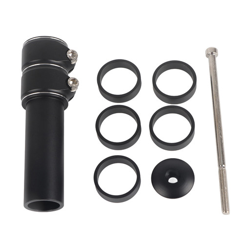 Bicycle Mountain Bike Handlebar Fork Stem Riser Rise Up Extender Extension Adaptor Parts (Black)