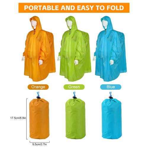 Outdoor Lightweight Waterproof Water-resistant Climbing Bag Backpack Raincoat Poncho Rain Cover For Camping Hiking Travel