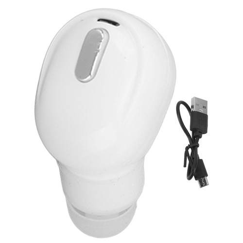 Single Bluetooth Wireless Earbud Mini Invisible Wireless Bluetooth Headphone for Sports Working White