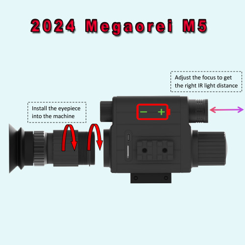 4X Digital Night Vision Monocular 1080P Infrared IR Night Vision Goggles for Hunting