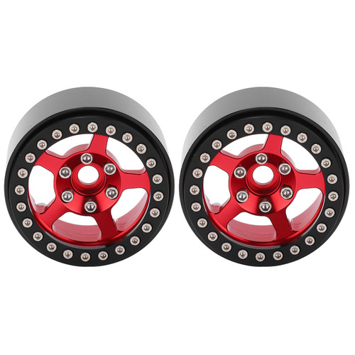 1.9 Inch Tire Wheel Hub Wear Resistant Durable Replaceable Easy to Install Metal WheelRed