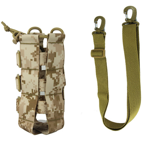 Outdoor Water Bottle Pouch Holder 1000D Nylon Kettle Bag Adjustable Outdoor Water Bottle Pouch