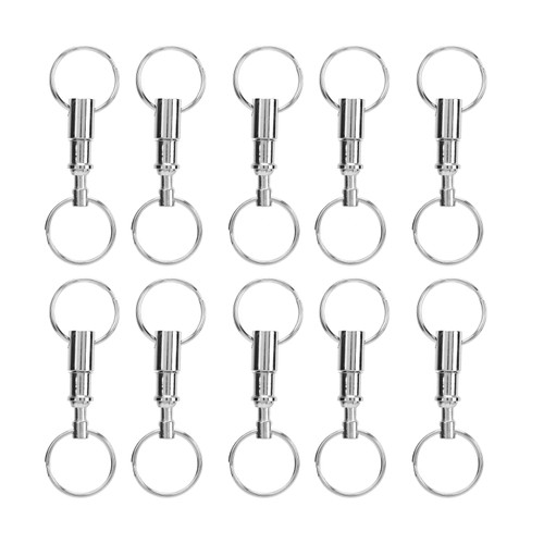 10 PCS EDC Quick Release Keychain Double Ring Keychain Outdoor Pull Apart Key Ring