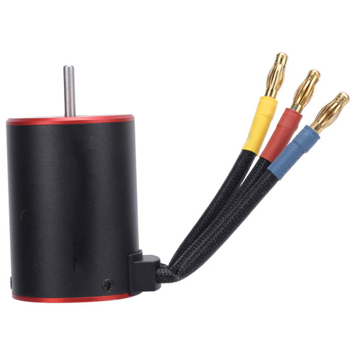 RC 3650 2300KV 4 Pole Waterproof Brushless Motor with 4mm Banana Plug for 1/10 RC Car Upgrade Parts