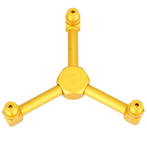 3-in-1 Aluminum Alloy Gas Lantern Splitter Outdoor Camping Stove Gas Cylinder Adapter (Gold)
