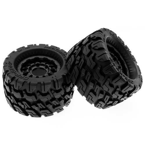 Remote Control Crawler Rubber Car Black Tires 120*72*69mm 4pcs Replacement for  Kyosho Hpi Trax4 Monster Mk2 Tamiya Axial 1/10 Remote Control Car Wheels