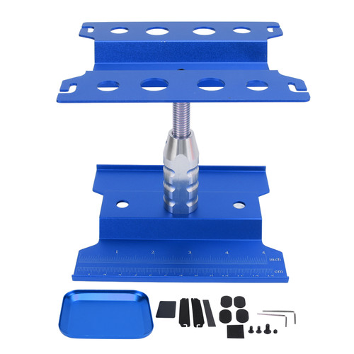 Remote Control Car Repair Station and Screw Plate Set for 1/8 1/10 1/12 1/16 Scale RC Cars Dark Blue