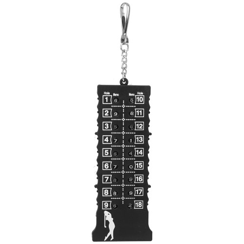 ABS Plastic Portable Strip Type 18 Holes Golf Scoreboard Score Counter Training Practice Competition Accessory(Black Hook )