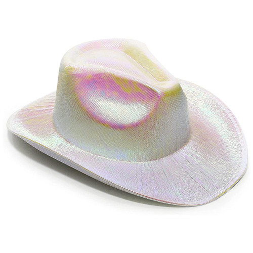 Sparkly Glitter Cowboy Hat Halloween Carnival Christmas Colorful Cap Colorful Pearlescent Knight Western Cowboy Hat