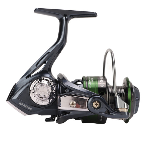 Fishing Spinning Reel Stainless Steel Metal Flexible Control Effort Saving High Strength Fishing Reel for Fishing HFA4000 (0.235/200, 0.26/170, 0.285/140)