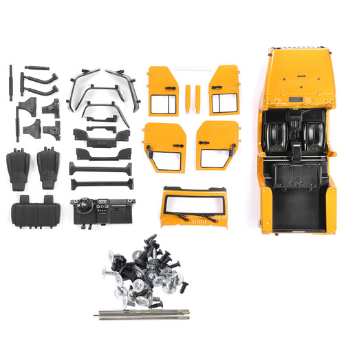 313mm Wheelbase Open Car Body Shell Accessory Fit for SCX10 90046 1/10 RC Car ModelYellow