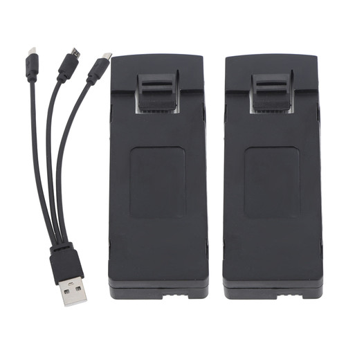 2PCS 3.7v 2600mah RC Aircraft Lithium Battery with Charge Line for KY603 KY605 K7 Medium Folding RC Aircraft