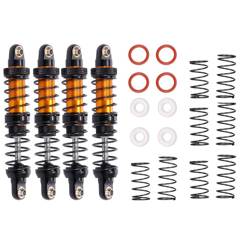 4pcs Adjustable 80mm Metal Shock Absorber Damper for 1/10  CC01 RC Crawler Off-road Car