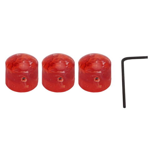 3Pcs Electric Guitar Knob String Potentiometer Controller Instrument Accessory Set Kit Red