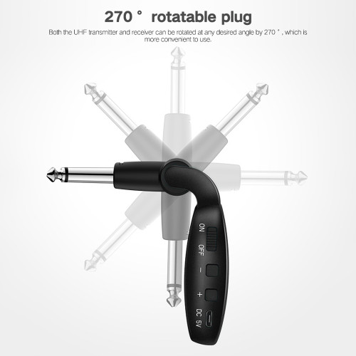 Wireless Guitar System Rechargeable Guitar Transmitter Receiver Set Electric Guitar Bass Pick Up