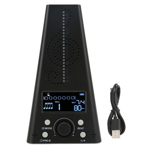 Multifunction Metronome Mechanical Universal Plastic Black Violin Metronome for Erhu Flute