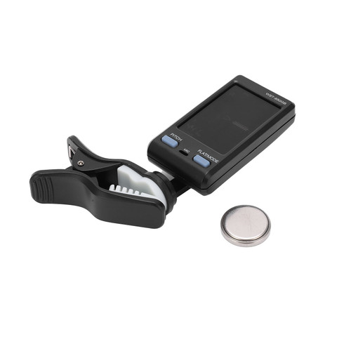 Guitar Tuner Digital Processing with LCD ClipOn Portable Musical Instrument Accessories(Black )