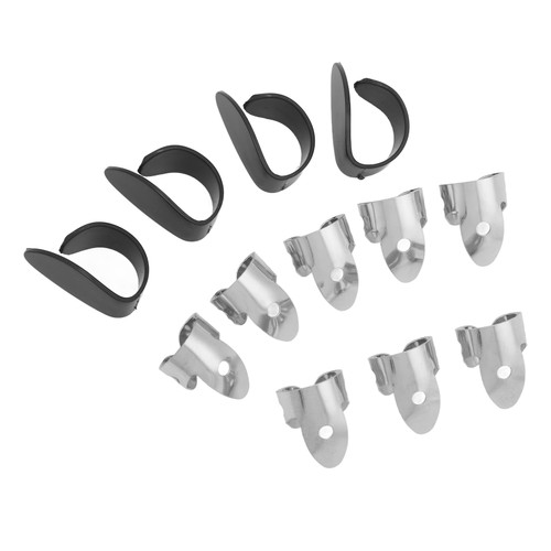 12Pcs Guitar Finger Pick Bass Thumb Protector Instrument Accessory Set Kit for Playing