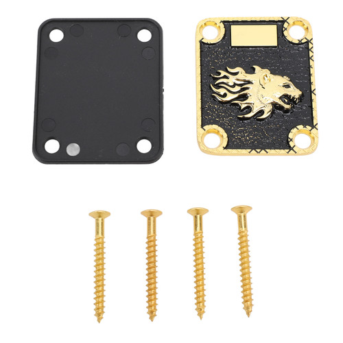 Electric Guitar Neck Plate 4 Holes Zinc Alloy Protective Guitar Neck Board Replacement GV121