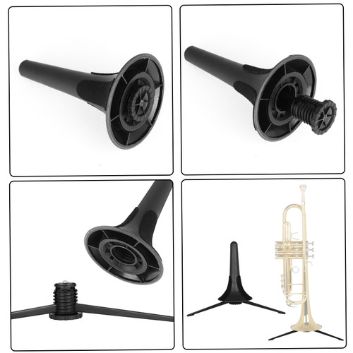 Trumpet Tripod Holder Stand Metal Leg Detachable Portable Foldable