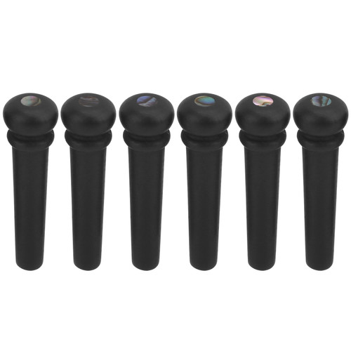 6pcs Ebony Acoustic Guitar Pins Pegs Guitar Parts Replacement Tool Accessory Decoration Black