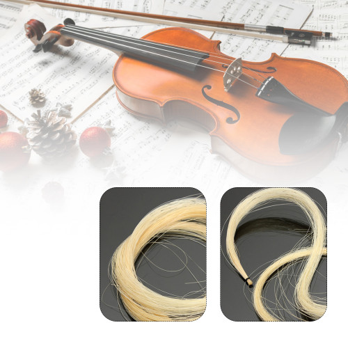 Professional Violin Bow Hair Made of Horsetail Suitable for Viola Cello and Bass Bows
