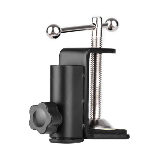 C-shaped Arm Stand Clamp Desk Mounting Clamp with Adjustable Positioning Screw for Microphone
