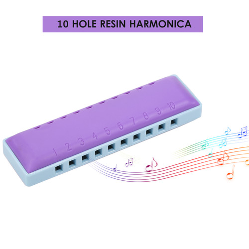 Harmonica Diatonic Blues Harmonica  10 Holes Blues Harp Mouth Organ Harmonica Resin Shell For Kids Adults and Beginners