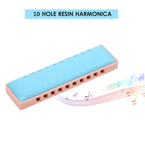 Harmonica Diatonic Blues Harmonica  10 Holes Blues Harp Mouth Organ Harmonica Resin Shell For Kids Adults and Beginners