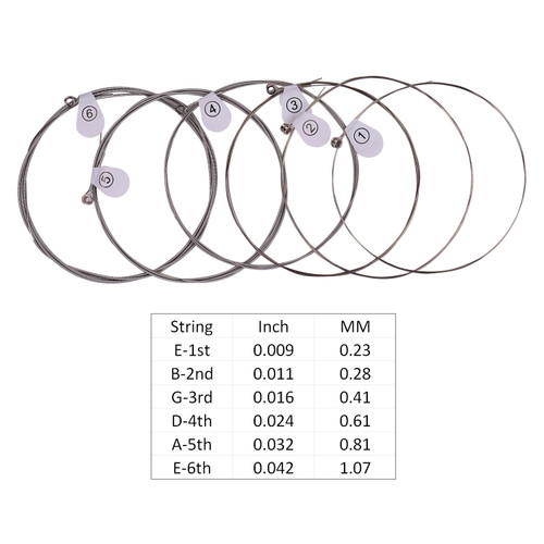 ZIKO DN-009 Extra Light Guitar Strings for Electric Guitars Hexagonal Core Namo Coating Nickel Winding 6pcs Strings Set