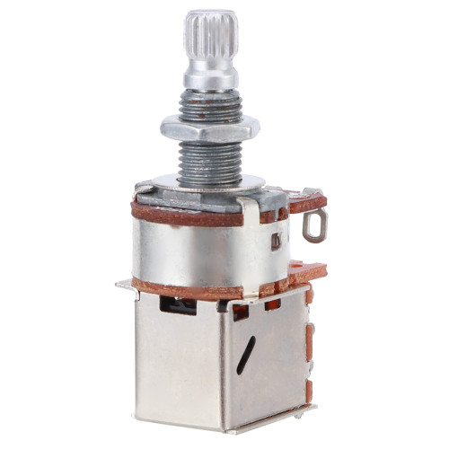 Guitar Control Pot Tone Potentiometer Electric Guitar Bass Push Pull 18mm Shaft Length a500kSilver
