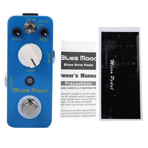 Blues Style Overdrive Guitar Effect Pedal 2 Modes(Bright/Fat) True Bypass Full Metal Shell
