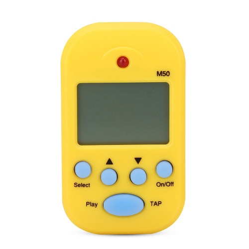 Mini Digital Beat Tap M50 Tempo Metronome Clip Musical Instruments (Yellow)