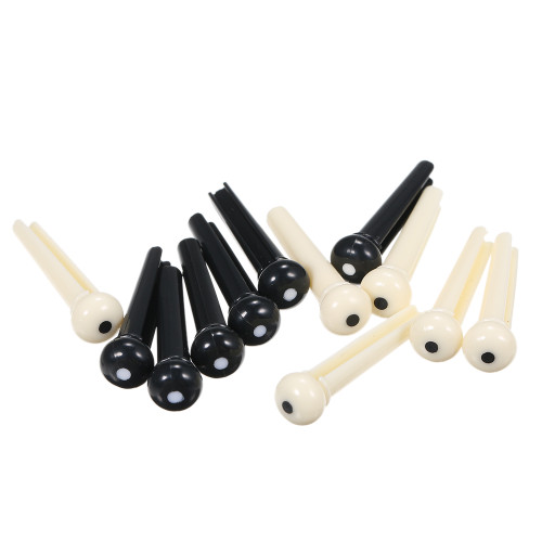 Plastic Acoustic Guitar Bridge Pin Bridge Saddle And Nut String Pin Black